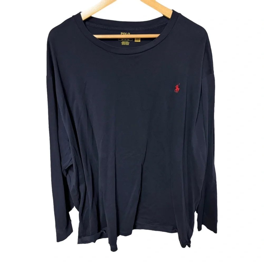 Polo Ralph Lauren size 3XB navy blue long sleeve‎ tshirt